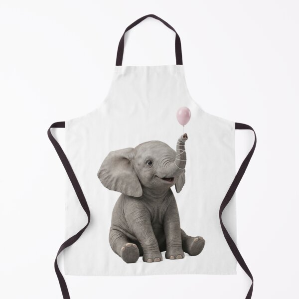 Item preview, Cute Baby Elephant with Tiny Balloon 3D Art designed and sold by meghnad.