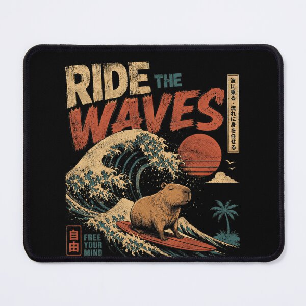 Item preview, Capybara Surfing Ride The Waves Free Your Mind Ocean Beach Enthusiast designed and sold by JonesFlora2025.