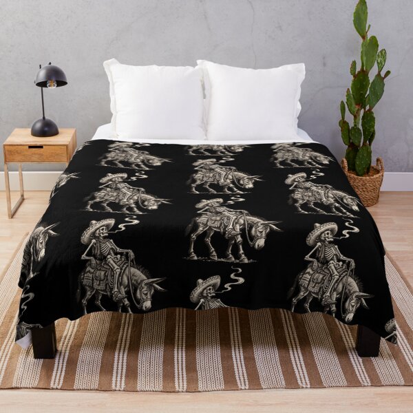 Item preview, Vintage Skeleton Riding Donkey With Sombrero And Cigar Design designed and sold by JapanAnimeSH2.
