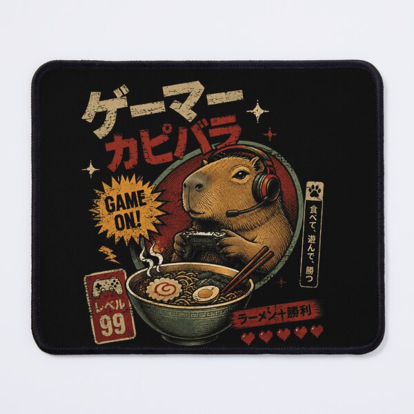 Item preview, Gamer Capybara Game On Level 99 Ramen Victory Eat Drink Win designed and sold by RetroMini2026.