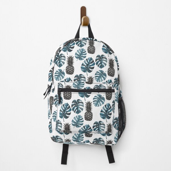 Item preview, Blue Pineapple and Monstera Watercolor Pattern designed and sold by BeachWhisper.