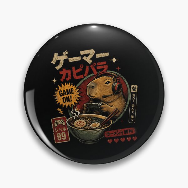 Item preview, Gamer Capybara Game On Level 99 Ramen Victory Eat Drink Win designed and sold by RetroMini2026.