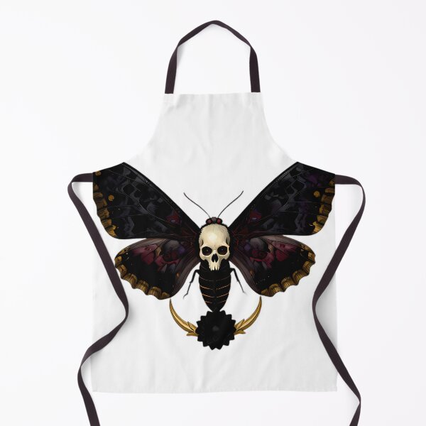 Item preview, Gothic Deaths Head Hawkmoth Gold Crescent Dahlia designed and sold by IllumeInk.
