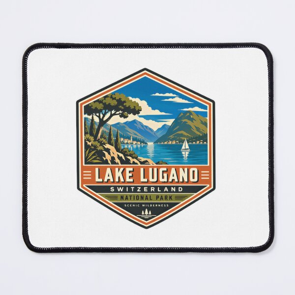 Item preview, Lake Lugano Switzerland National Park Scenic Wilderness Travel Tourist Hiking designed and sold by Simsimah26Parks.