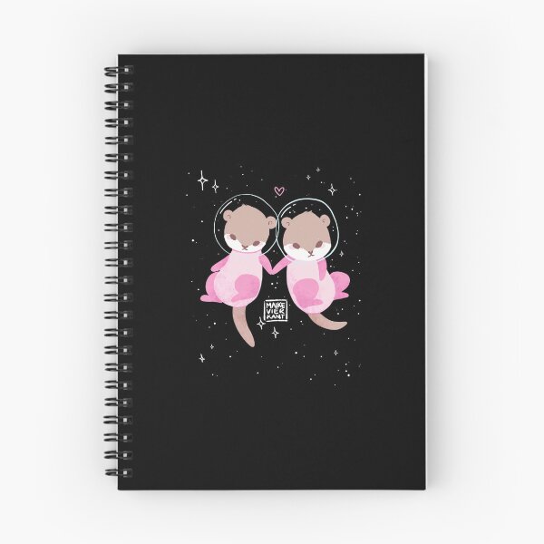 Item preview, Otters in Space Holding Paws Celestial Love designed and sold by TROYESCAMI.