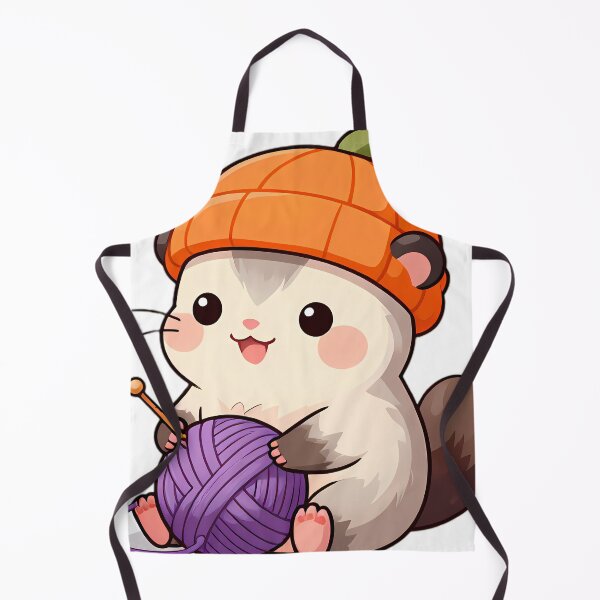 Item preview, Cute Opossum with Mauve Wool Yarn and Needles designed and sold by pumsquare.