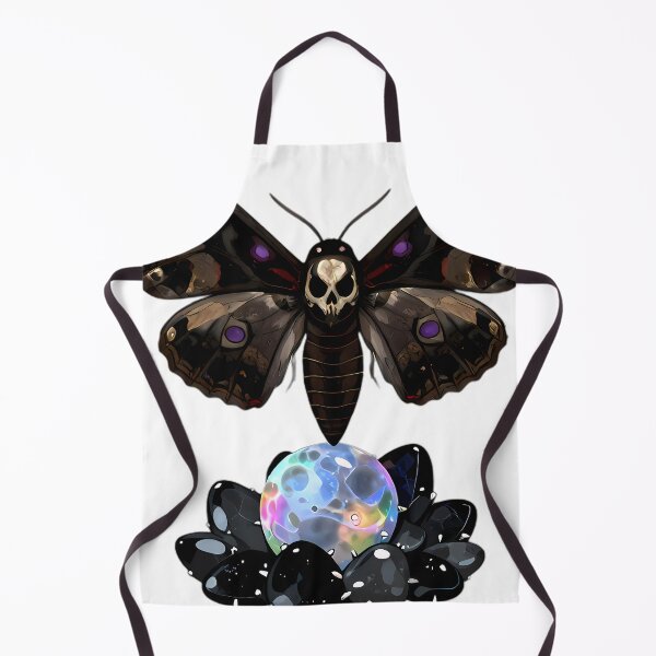 Item preview, Gothic Deaths Head Hawkmoth Moonstone Crystal designed and sold by IllumeInk.