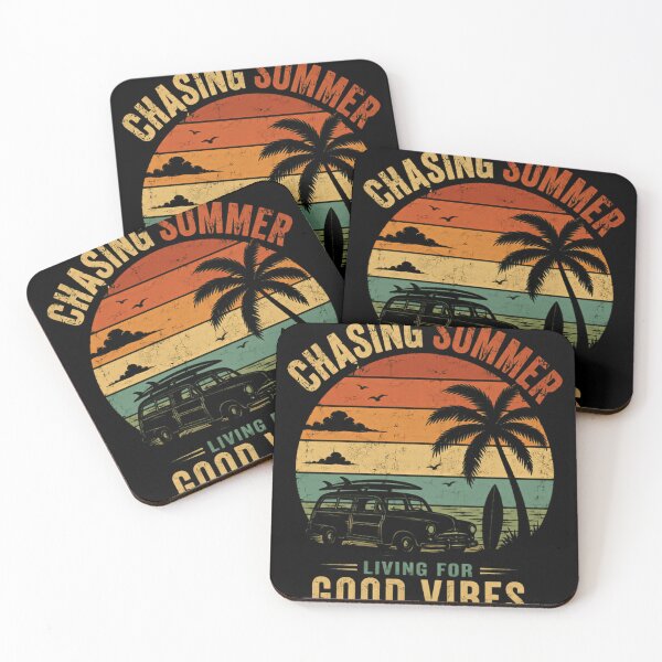 Item preview, Chasing Summer Living For Good Vibes Summer Vacation Beach Travel Surfing designed and sold by JonesFlora2025.