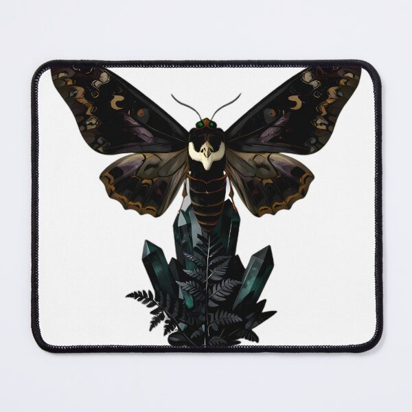 Item preview, Gothic Deaths Head Hawkmoth Emerald Geode designed and sold by IllumeInk.