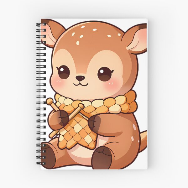 Item preview, Cute Deer Fawn with Woven Autumn Wool Scarf designed and sold by pumsquare.