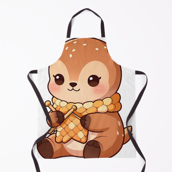 Item preview, Cute Deer Fawn with Woven Autumn Wool Scarf designed and sold by pumsquare.