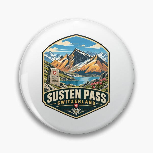 Item preview, Susten Pass Switzerland Swiss Alps Mountain Travel Hiker Souvenir designed and sold by Star3NowForMe.