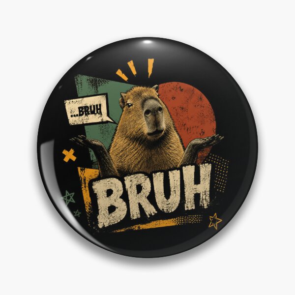 Item preview, Bruh Capybara Shrug Meme Animal Humor designed and sold by JonesFlora2025.