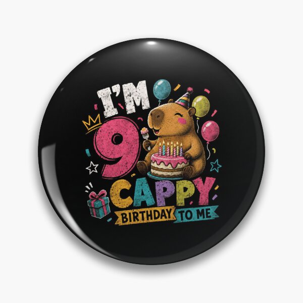 Item preview, I'm 9 Cappy Birthday To Me Ninth Birthday Capybara Age 9 designed and sold by RetroMini2026.