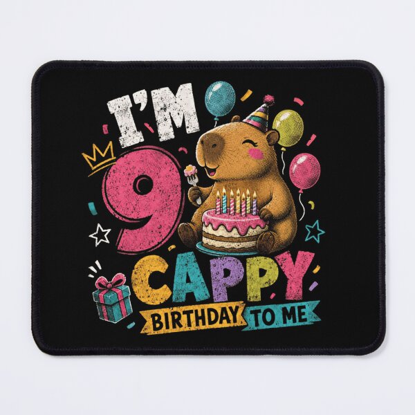 Item preview, I'm 9 Cappy Birthday To Me Ninth Birthday Capybara Age 9 designed and sold by RetroMini2026.