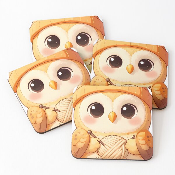 Item preview, Cute Barn Owl Chick with Oatmeal Cream Wool Ball designed and sold by pumsquare.