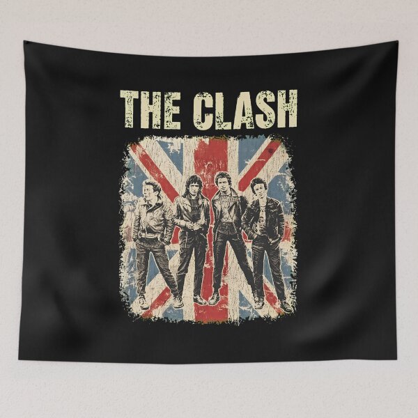 Item preview, The Clash Union Jack Distressed Retro Band  designed and sold by Paeberger.