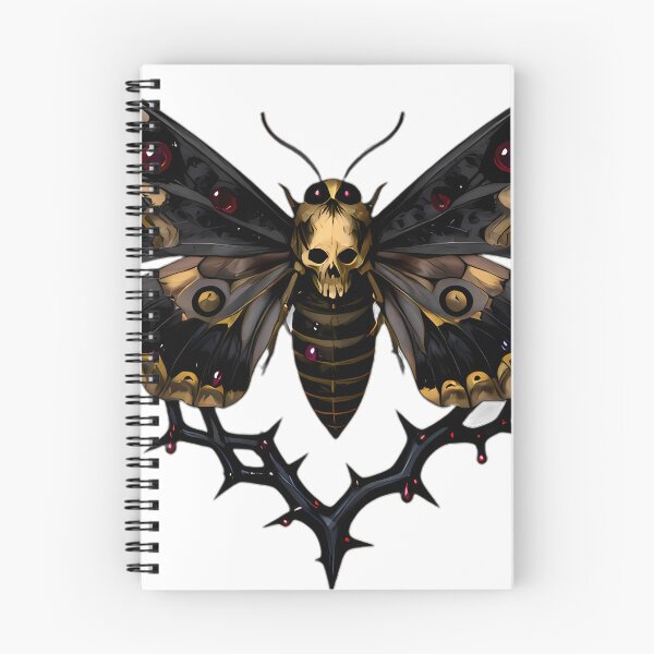 Item preview, Gothic Deaths Head Hawkmoth Blackthorn Briar designed and sold by IllumeInk.