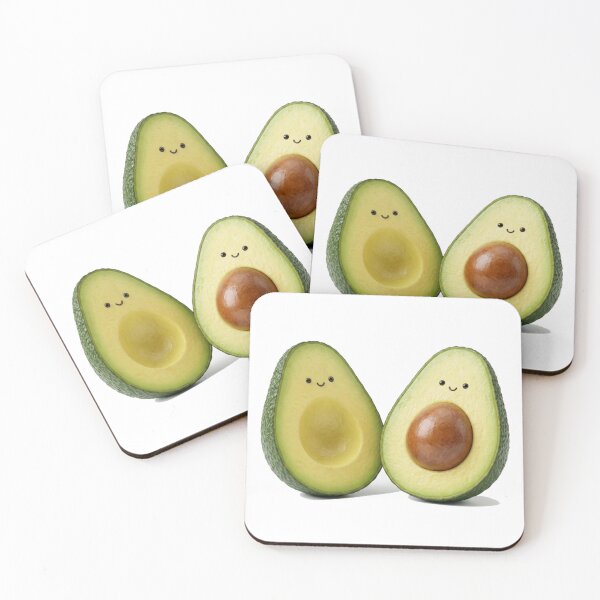 Item preview, Happy Smiling Avocado Halves Minimalist 3D designed and sold by meghnad.