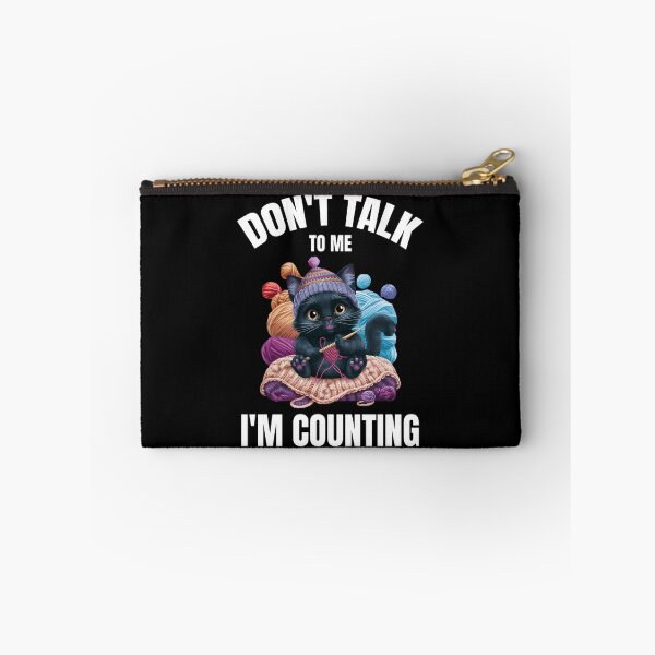 Item preview, Cat Don'T Talk To Me I'M Counting Crocheting Knitting Funny designed and sold by Raniya-Otte.