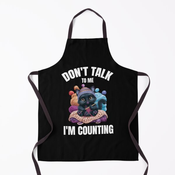 Item preview, Cat Don'T Talk To Me I'M Counting Crocheting Knitting Funny designed and sold by Raniya-Otte.