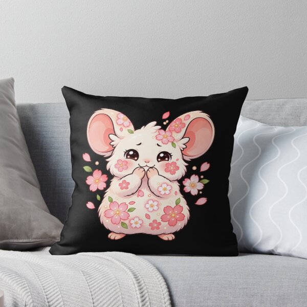 Item preview, Cute Sakura Mouse with Cherry Blossoms – Kawaii Pink Floral Bunny Mouse Spring Aesthetic designed and sold by MrDev.