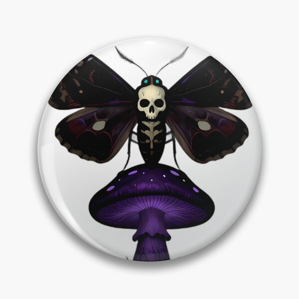 Item preview, Gothic Deaths Head Hawkmoth Luminous Mushroom designed and sold by IllumeInk.