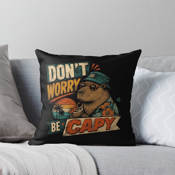 Item preview, Don't Worry Be Capy Capybara Lover Relaxed Tropical Animal designed and sold by RetroMini2026.