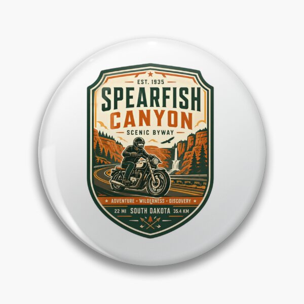 Item preview, Spearfish Canyon Scenic Byway Est. 1935 South Dakota Motorcycle Adventure Wilderness Discovery designed and sold by Simsimah26Parks.