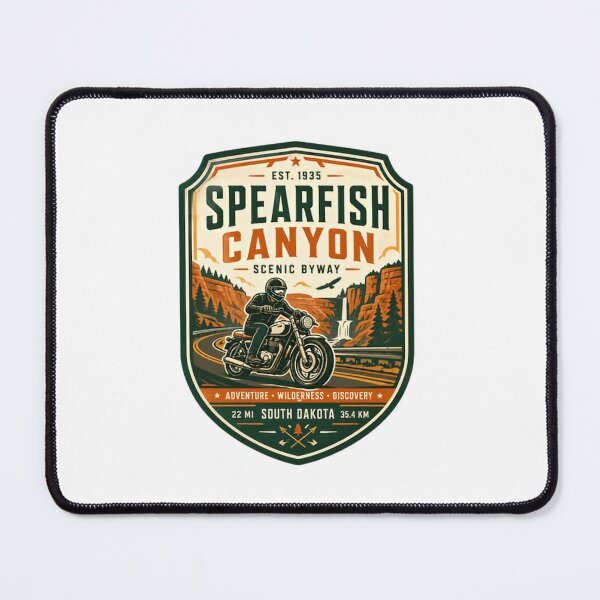 Item preview, Spearfish Canyon Scenic Byway Est. 1935 South Dakota Motorcycle Adventure Wilderness Discovery designed and sold by Simsimah26Parks.