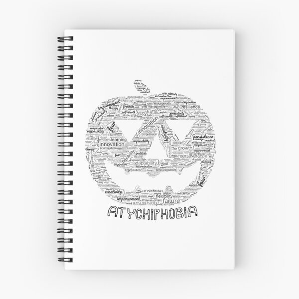 Item preview, Atychiphobia (Fear Of Failure Fear Of Not Being Good Enough) Pumpkin Word Collage designed and sold by Lion-Minard.