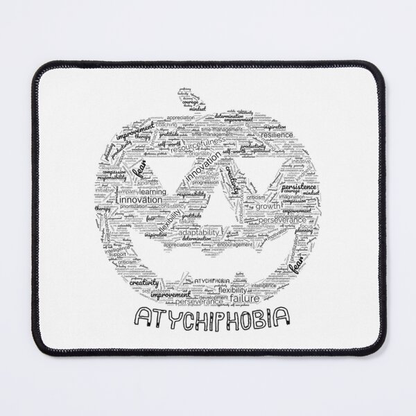 Item preview, Atychiphobia (Fear Of Failure Fear Of Not Being Good Enough) Pumpkin Word Collage designed and sold by Lion-Minard.