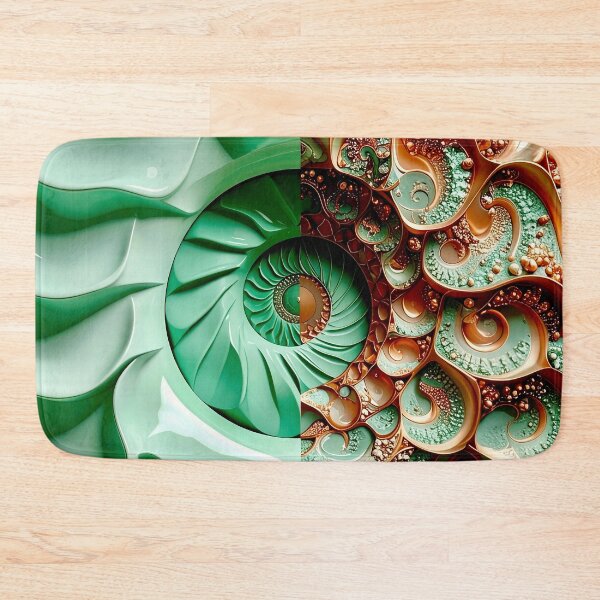 Item preview, Celadon Wave and Metallic Copper Vortex designed and sold by Vicky Brago-Mitchell®.