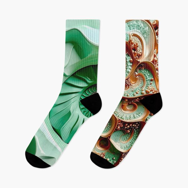 Item preview, Celadon Wave and Metallic Copper Vortex designed and sold by Vicky Brago-Mitchell®.