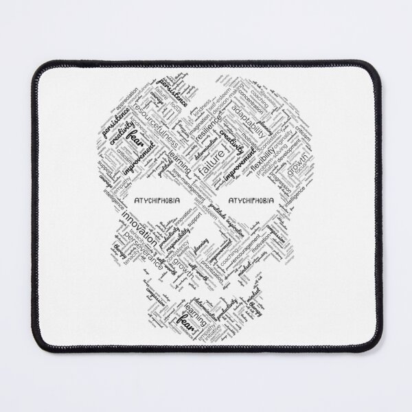 Item preview, Atychiphobia (Fear Of Failure Fear Of Not Being Good Enough) Scary Skull Word Collage designed and sold by Lion-Minard.