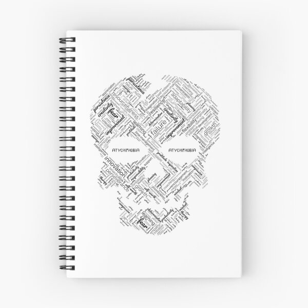 Item preview, Atychiphobia (Fear Of Failure Fear Of Not Being Good Enough) Scary Skull Word Collage designed and sold by Lion-Minard.