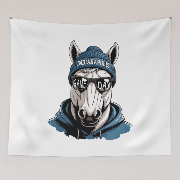 Item preview, Cool Horse Game Day Beanie Sunglasses Hoodie designed and sold by TejSlaboda86.
