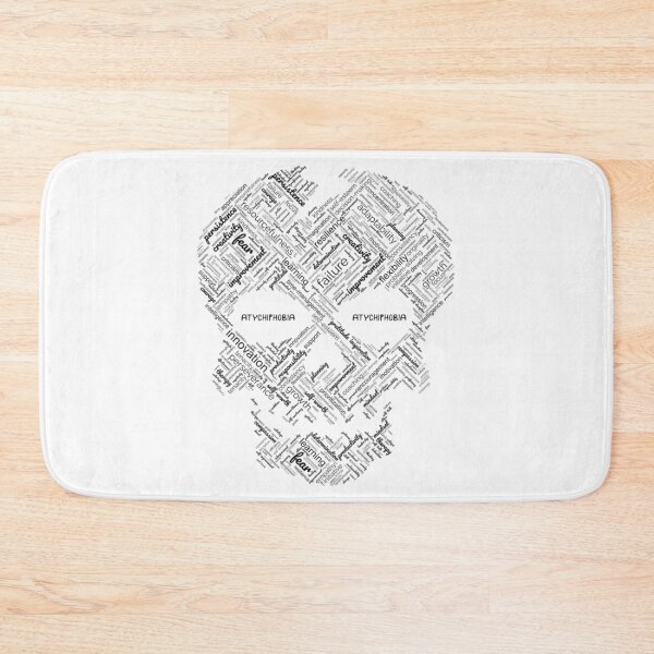 Item preview, Atychiphobia (Fear Of Failure Fear Of Not Being Good Enough) Scary Skull Word Collage designed and sold by Lion-Minard.