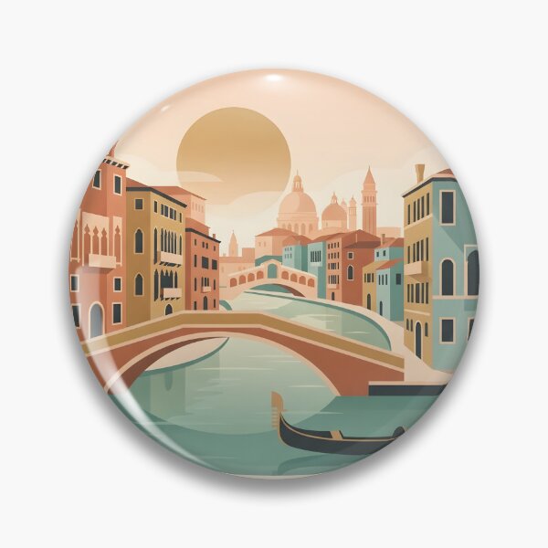 Item preview, Venice Italy Vintage Travel Poster - Minimalist Canal Art Print designed and sold by DuckOddity.