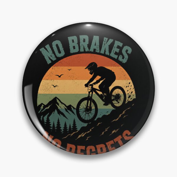 Item preview, No Brakes No Regrets Mountain Biking Cyclist Adventure designed and sold by JonesFlora2025.