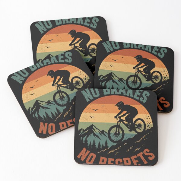 Item preview, No Brakes No Regrets Mountain Biking Cyclist Adventure designed and sold by JonesFlora2025.