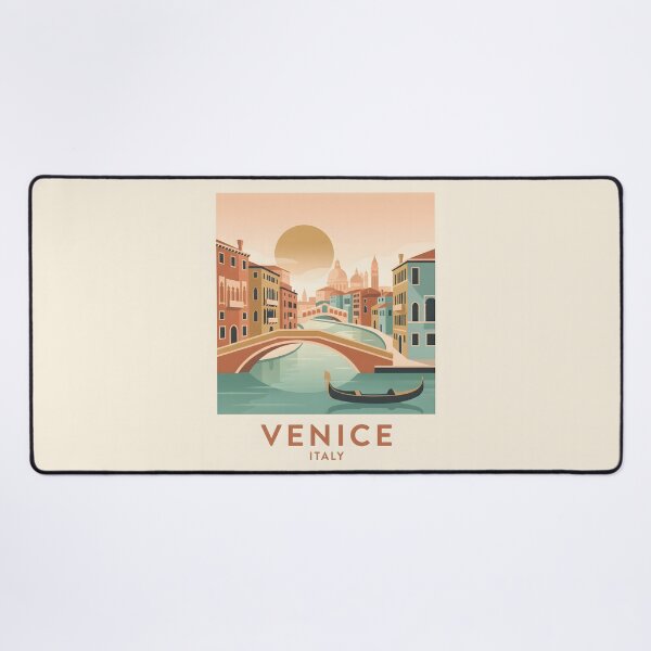 Item preview, Venice Italy Vintage Travel Poster - Minimalist Canal Art Print designed and sold by DuckOddity.