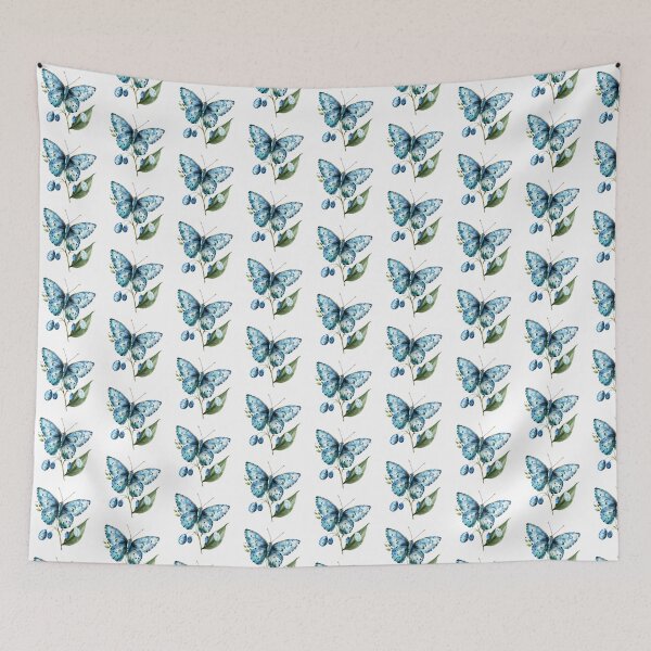 Item preview, Blue Butterfly | Elegant Nature Aesthetic Art designed and sold by Mandayartstudio.