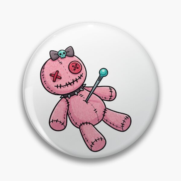 Item preview, Pastel Goth Voodoo Doll - Cute Creepy Stitched Plushie designed and sold by anuggra.
