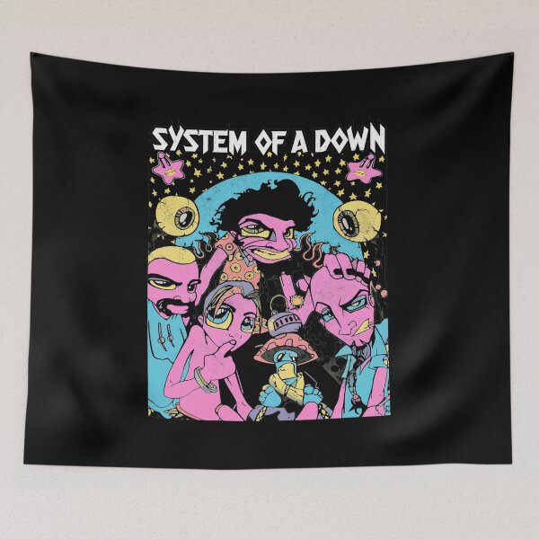 Item preview, System of a Down Psychedelic Cartoon Band Art Tribute designed and sold by TRINITYDRIGUEZ.