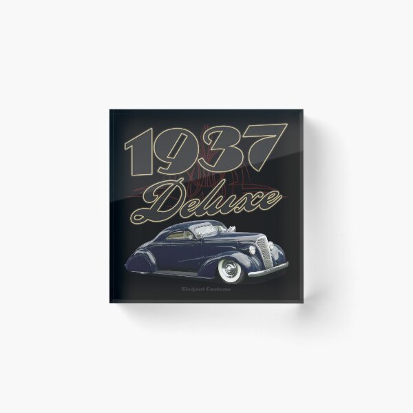 Item preview, 1937 Deluxe Coupe with text - Lowrider, Kustom, Hot Rod, Muscle Car designed and sold by Elegant Customs.