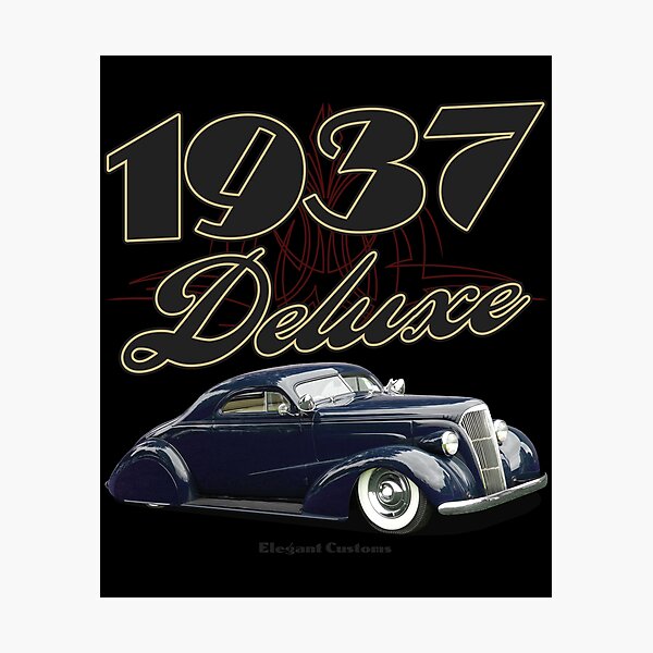 Item preview, 1937 Deluxe Coupe with text - Lowrider, Kustom, Hot Rod, Muscle Car designed and sold by Elegant Customs.