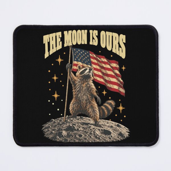 Item preview, the moon is ours Raccoon Meme designed and sold by Thudesign85.