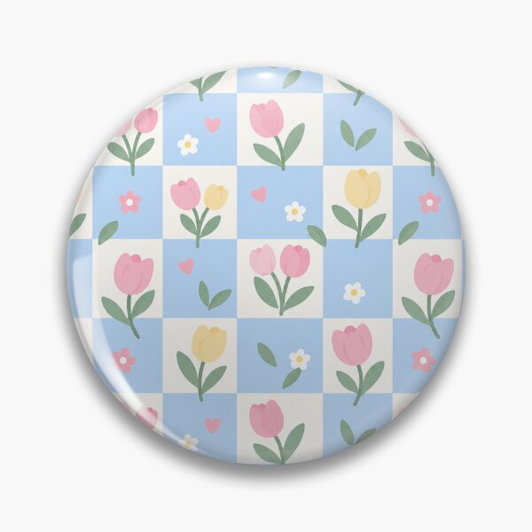 Item preview, Tulip Floral Checkerboard Pattern designed and sold by YnMstudio25.