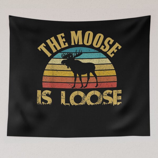 Item preview, Retro Vintage Moose is Loose Funny Moose Lover Gift designed and sold by JaredDeShop.